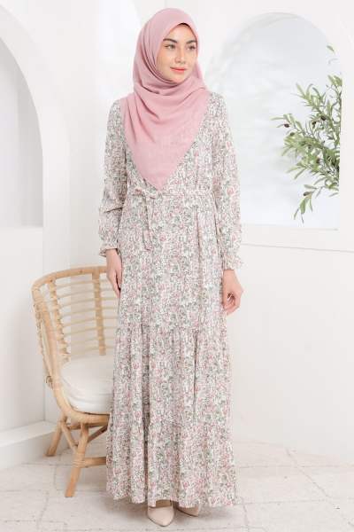 Pretty Dress in White Flower